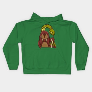 The Walrus and the Anaconda Kids Hoodie